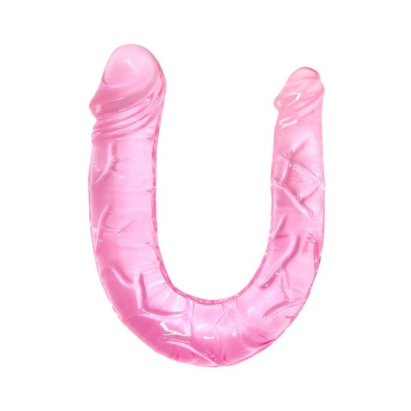 Dildo doble color rosa translucido Double Dong - Baile