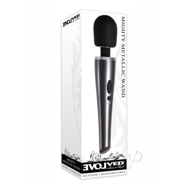 Vibrador Masajeador Evolved Novelties Mighty Metallic Wand | Potente y Versátil - Imagen 2