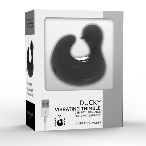 Dedal estimulador de clítoris Duckymania - Black & Silver - Imagen 2