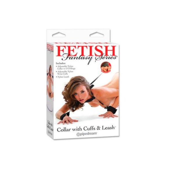 Correa con collar y esposas - Fetish Fantasy - Imagen 2