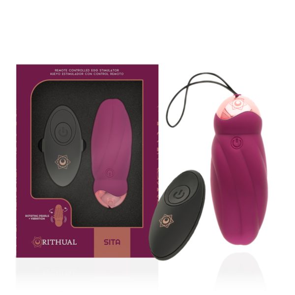 Huevo vibrador estimulador  de clítoris control remoto rotación Perlas - Rithual - Imagen 4