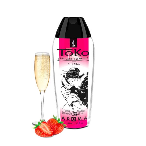 Lubricante con aroma fresas con cava Toko  - Shunga