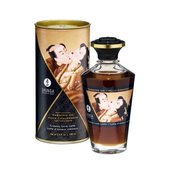 Aceite masaje efecto calor Sabor Creamy Love Latte - Shunga