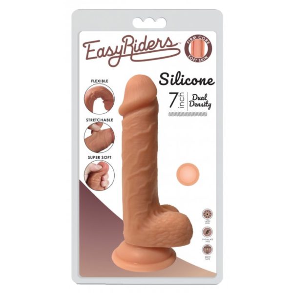 Dildo de Doble Densidad 17.78 cm | Easy Riders Curve Toys - Imagen 2