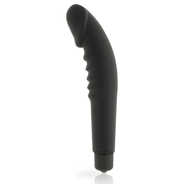 Dildo vibrador de silicona negra - Dolce Vita