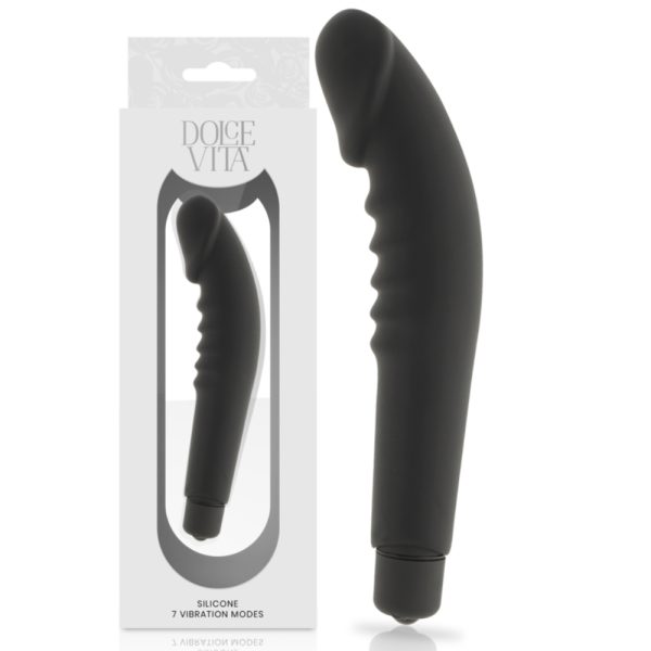 Dildo vibrador de silicona negra - Dolce Vita - Imagen 3