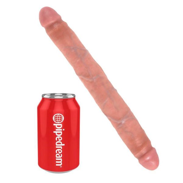 Dildo doble textura realista 30 cm - King Cock - Imagen 2
