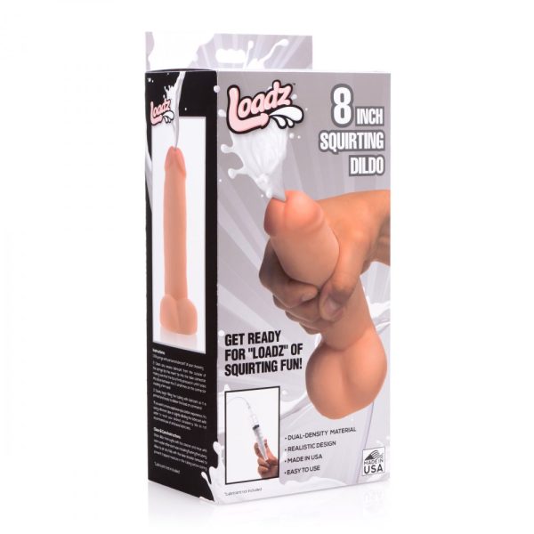 Dildo realista con emulador de eyaculación 20.32 cm - Loadz - Imagen 3