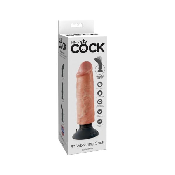 Dildo Vibrador Realista 15.24 cm | King Cock - Imagen 2