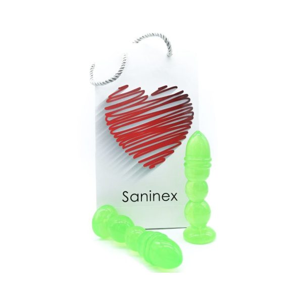 Plug-Dildo verde transparente  - Saninex Delight