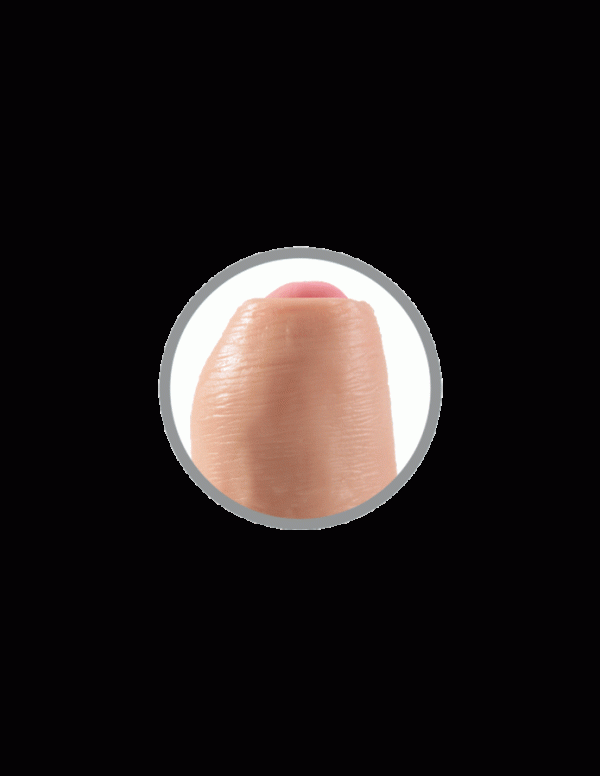 Dildo Realista Uncut Natural 17 cm King Cock | Sensación Foreskin con Textura Ultra Natural - Imagen 6