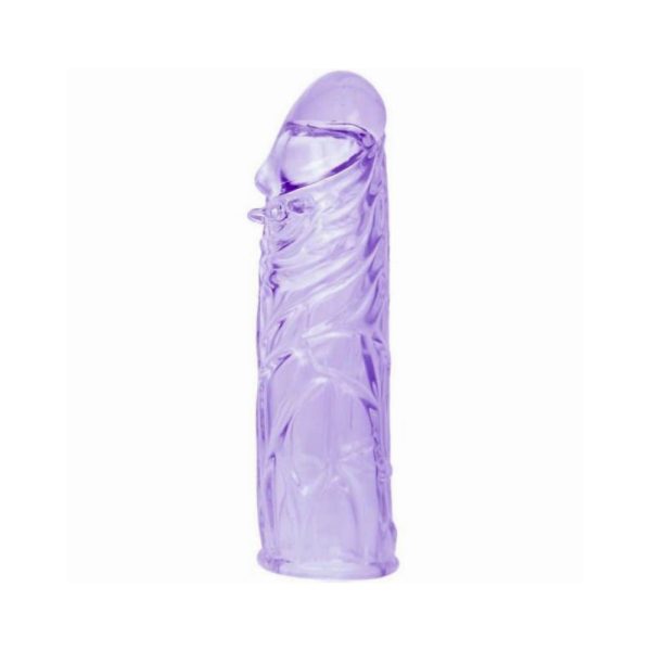 Funda lila de silicona para pene adaptable 13 cm - Baile